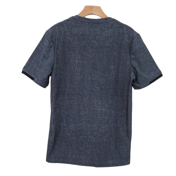 Vince Camuto Mens T-Shirt Size Small V-Neck Short Sleeve Blue - Picture 2 of 6